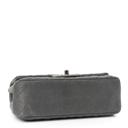 Chanel Iridescent Calfskin Quilted Mini Rectangular Flap Dark Grey 4 of 12