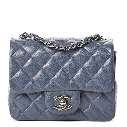 Chanel Caviar Quilted Mini Square Flap Dark Blue 1 of 11
