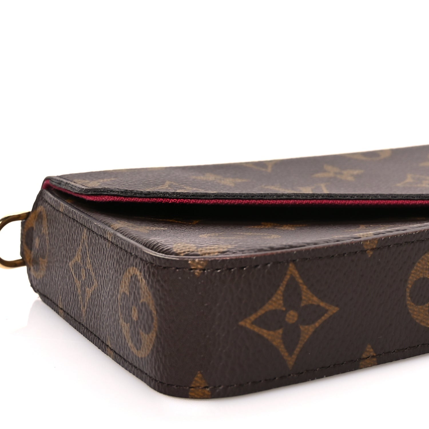 Louis Vuitton Monogram Pochette Felicie Chain Wallet Fuchsia 8 of 9