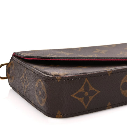 Louis Vuitton Monogram Pochette Felicie Chain Wallet Fuchsia 8 of 9