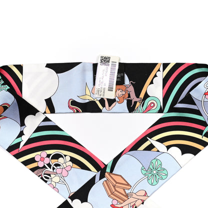 Hermes Silk Carres Volants Twilly Black Ciel Multicolor 4 of 4