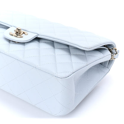 Chanel Caviar Quilted Medium Double Flap Light Blue 9 of 9