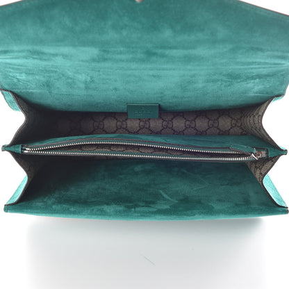 Gucci GG Supreme Monogram Embroidered Medium Dionysus Shoulder Bag Emerald 5 of 11