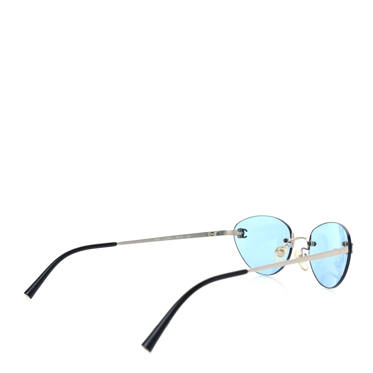 Metal CC Oval Sunglasses 4013 Blue
