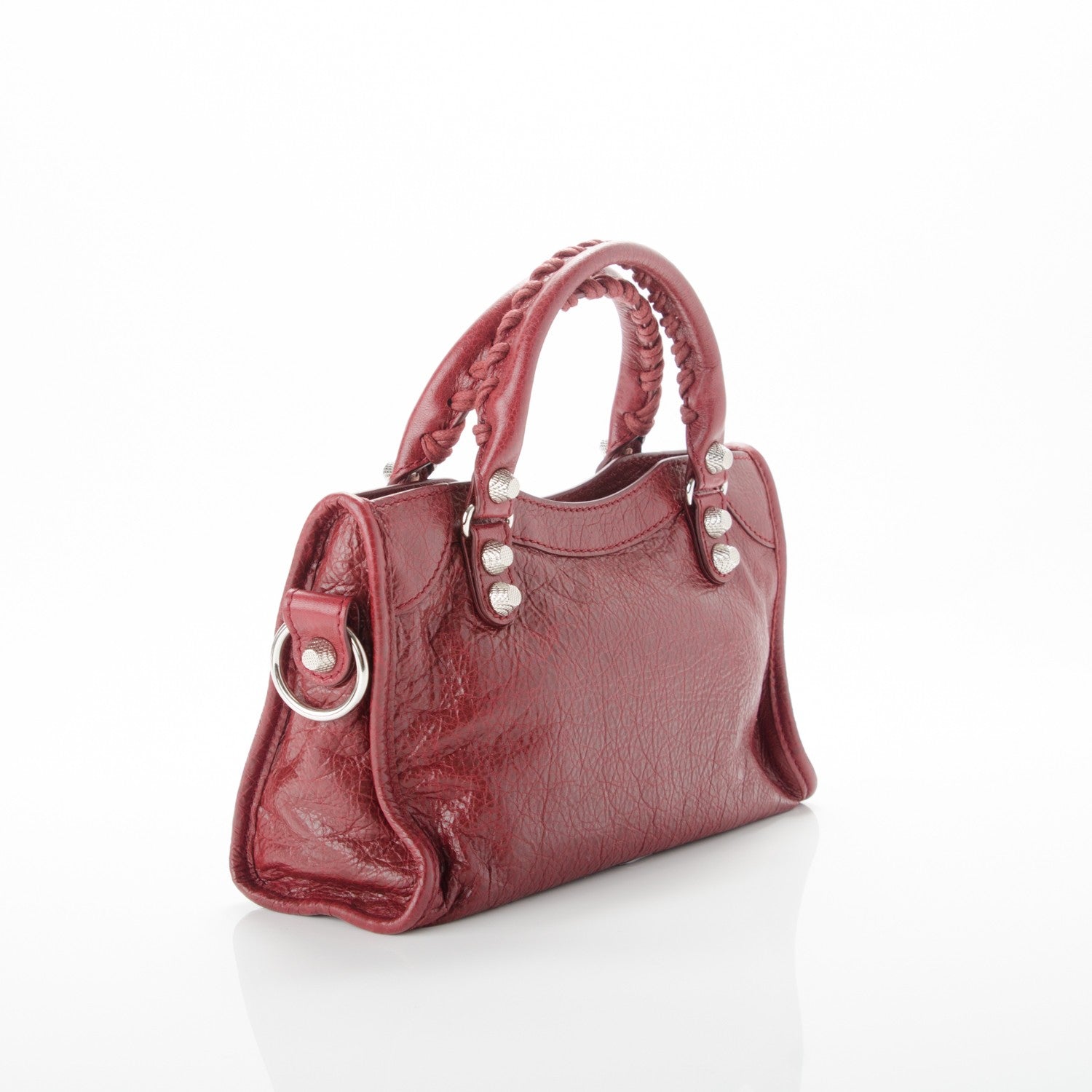 Balenciaga Agneau Giant 12 Silver Hardware Mini City Rouge Cerise 3 of 7
