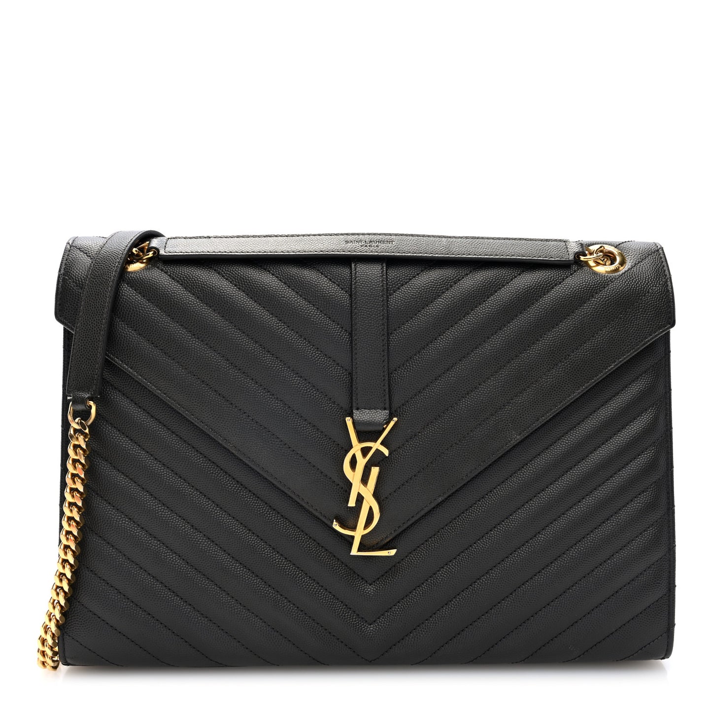 Grain De Poudre Matelasse Chevron Large Monogram Satchel Earth
