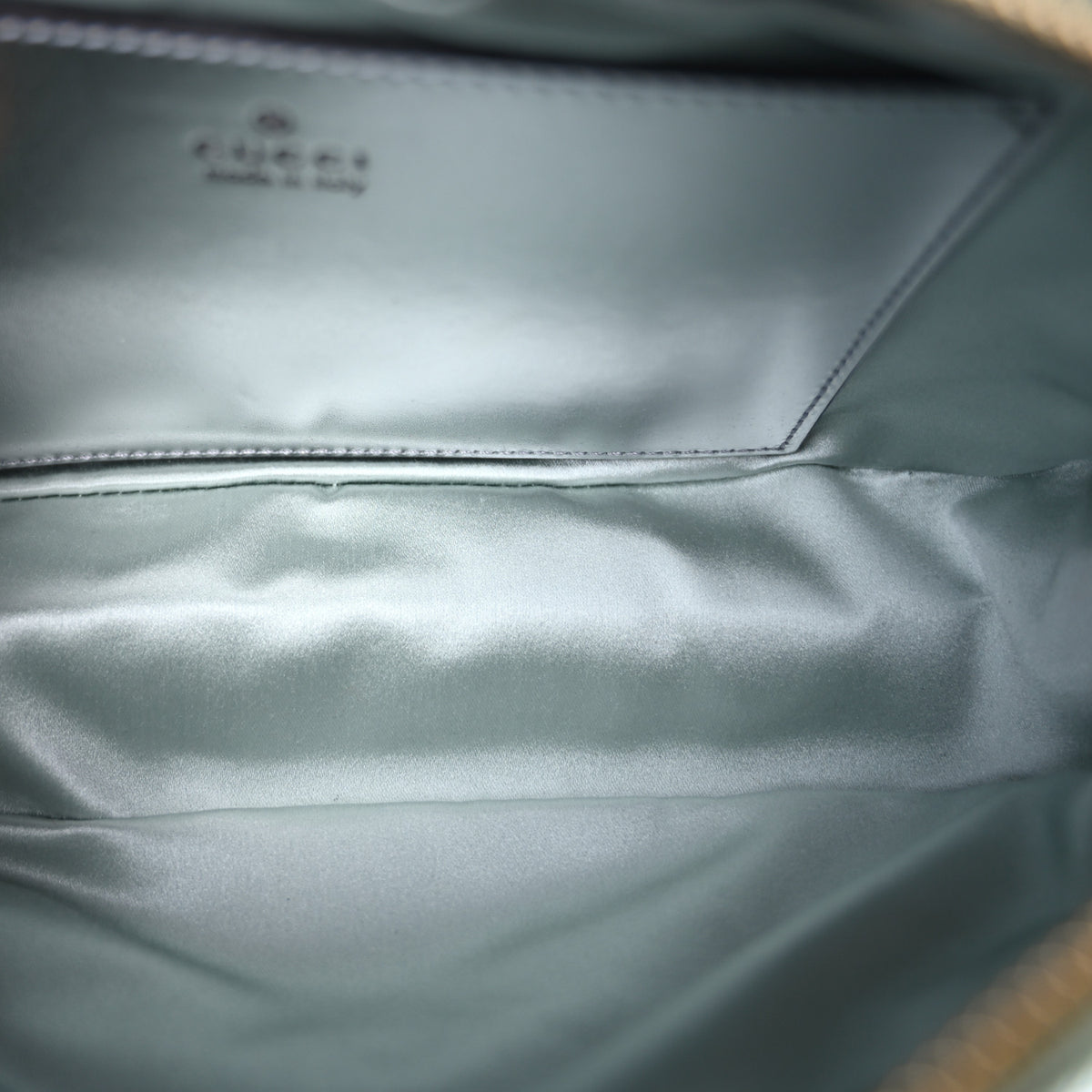 Gucci Iridescent Nappa Chevron Matelasse Small GG Marmont Chain Shoulder Bag Iridescent Salvy Green 4 of 8