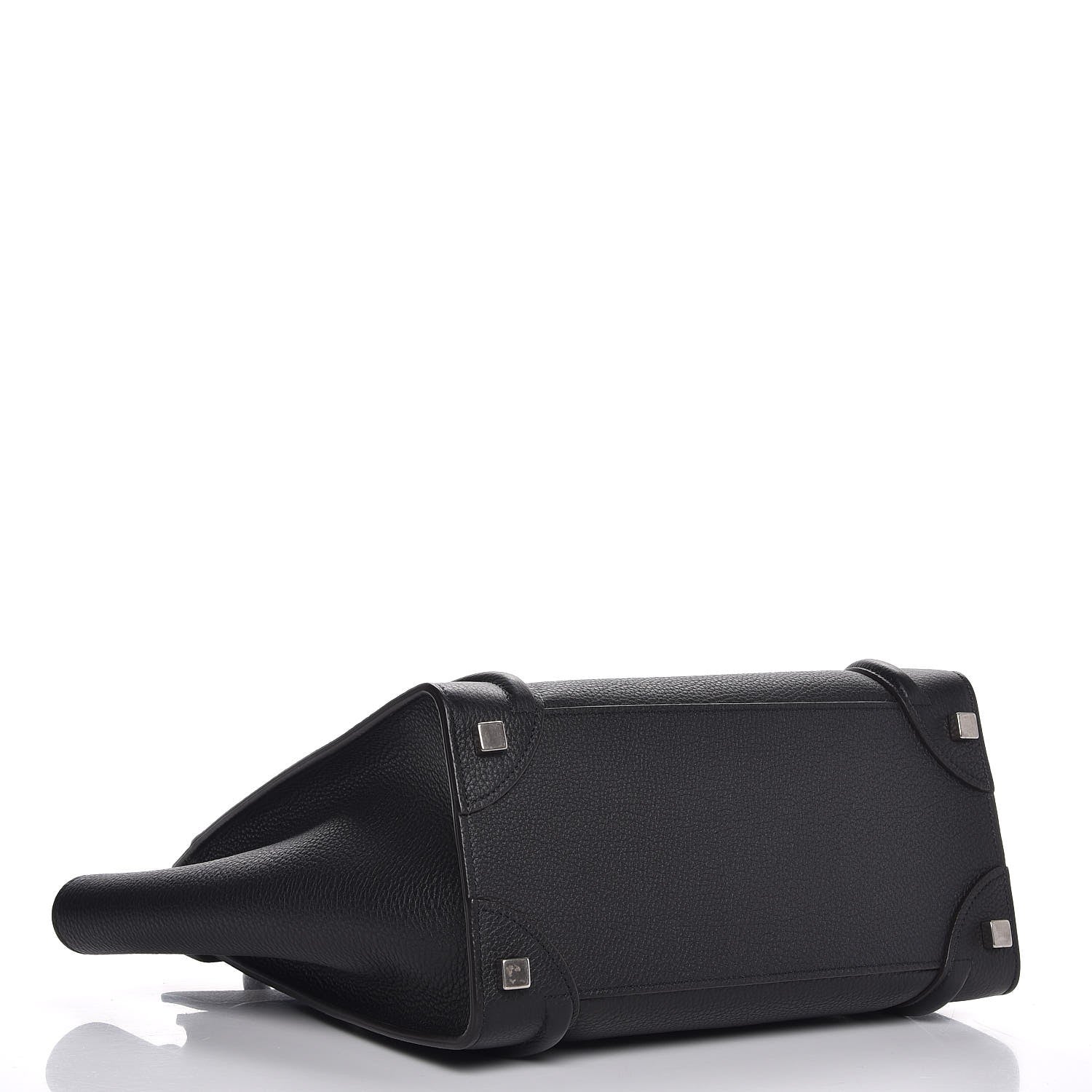 Celine Drummed Calfskin Micro Luggage Black 4 of 7