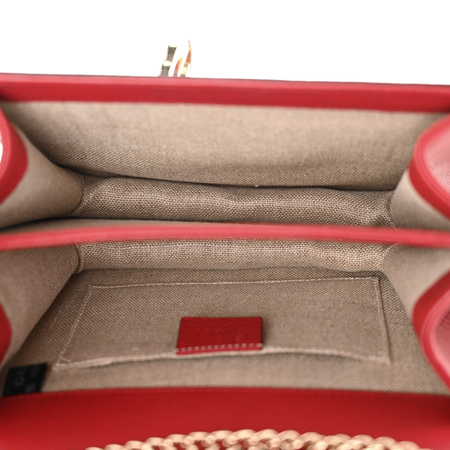 Gucci Dollar Calfskin Small Interlocking G Shoulder Bag Red 5 of 7