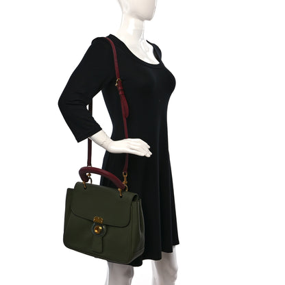 Burberry Trench Calfskin Medium DK88 Top Handle Bag Moss Green 2 of 8