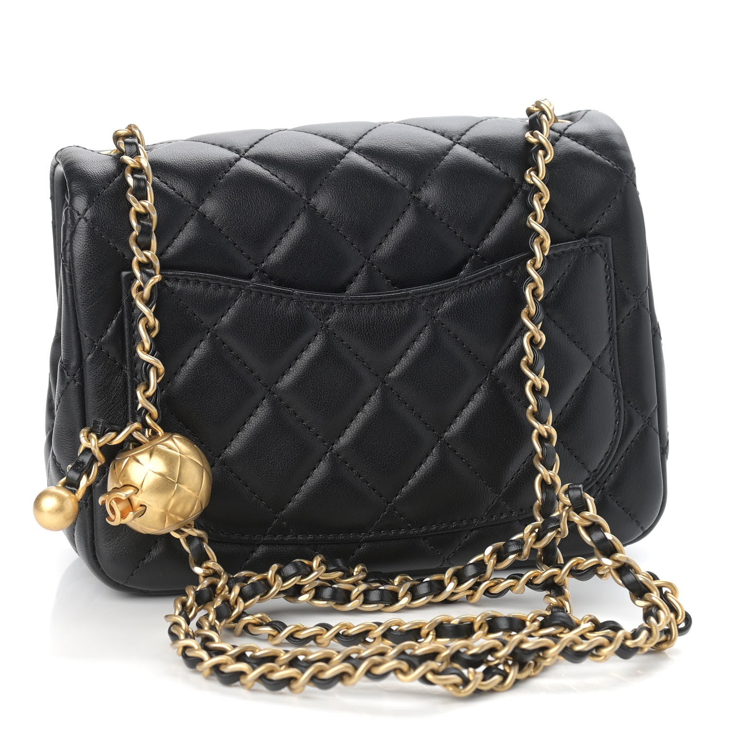 Chanel Lambskin Quilted Mini Pearl Crush Flap Black 3 of 9
