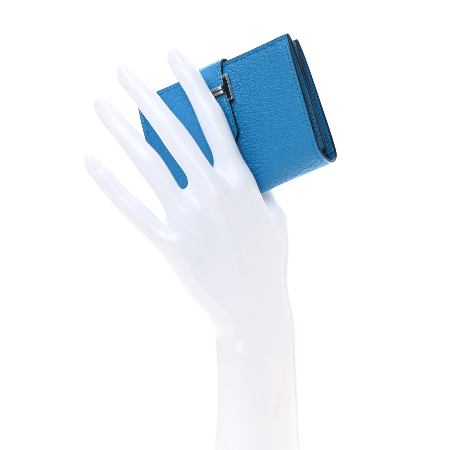 Chevre Mysore Bearn Card Holder Wallet Bleu Paradis