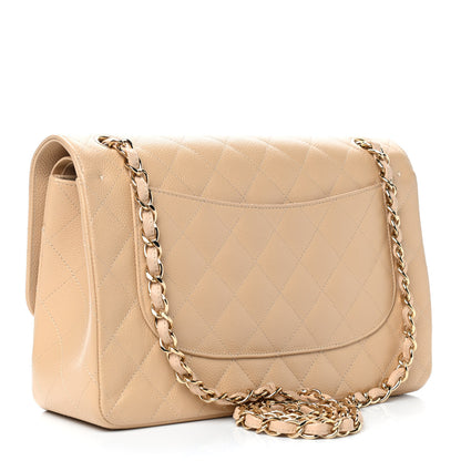 Chanel Caviar Quilted Jumbo Double Flap Beige Clair 3 of 10