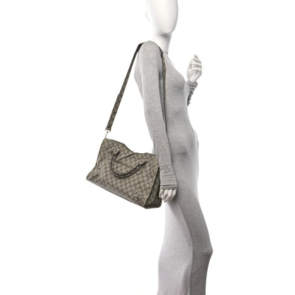 Balenciaga X GUCCI GG Supreme Monogram Neo Classic Silver Hardware City Beige Ebony 2 of 11