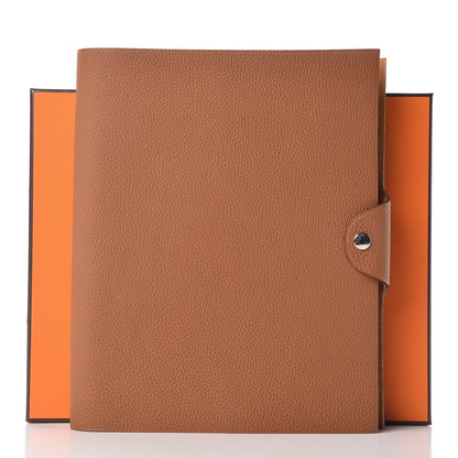 Hermes Togo Ulysse MM Notebook Cover Gold 9 of 9