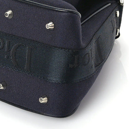 Christian Dior Silk Jersey Crystal Hardcore Bag Navy 8 of 8