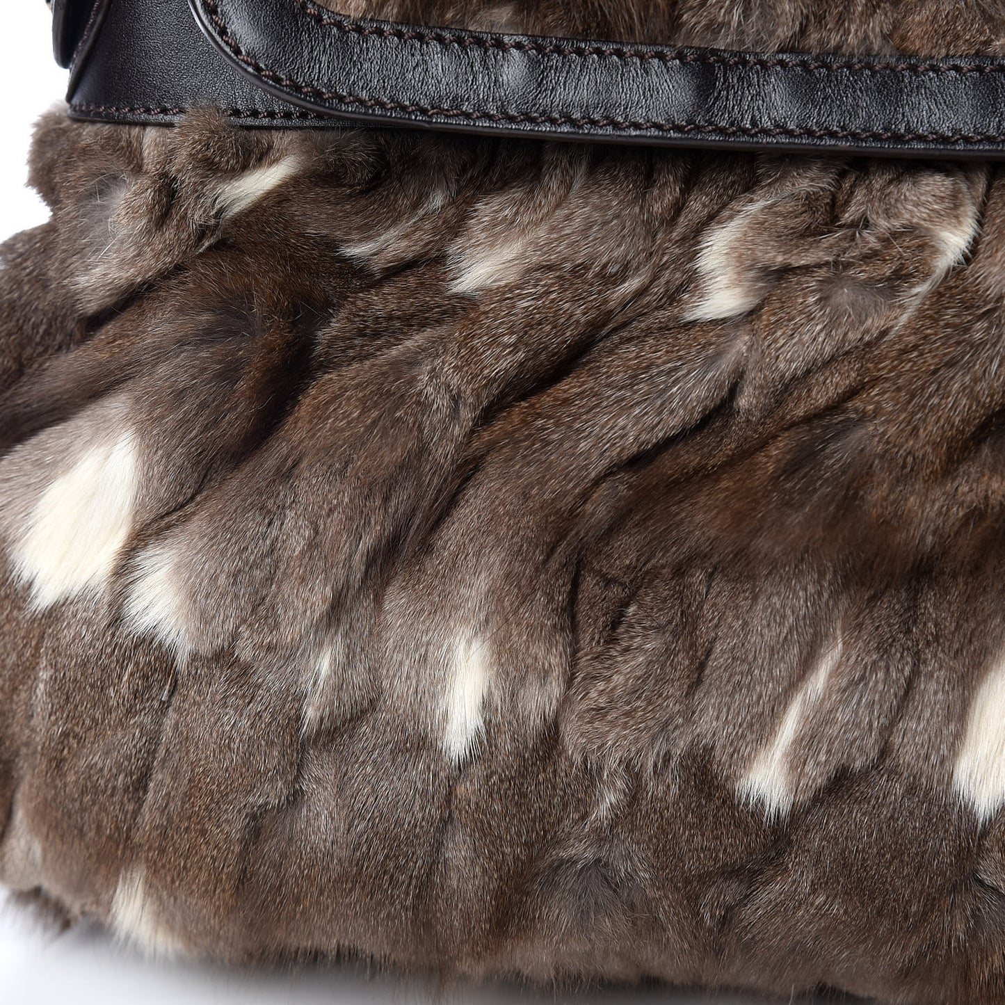 Rabbit Fur Large Chef Shoulder Bag
