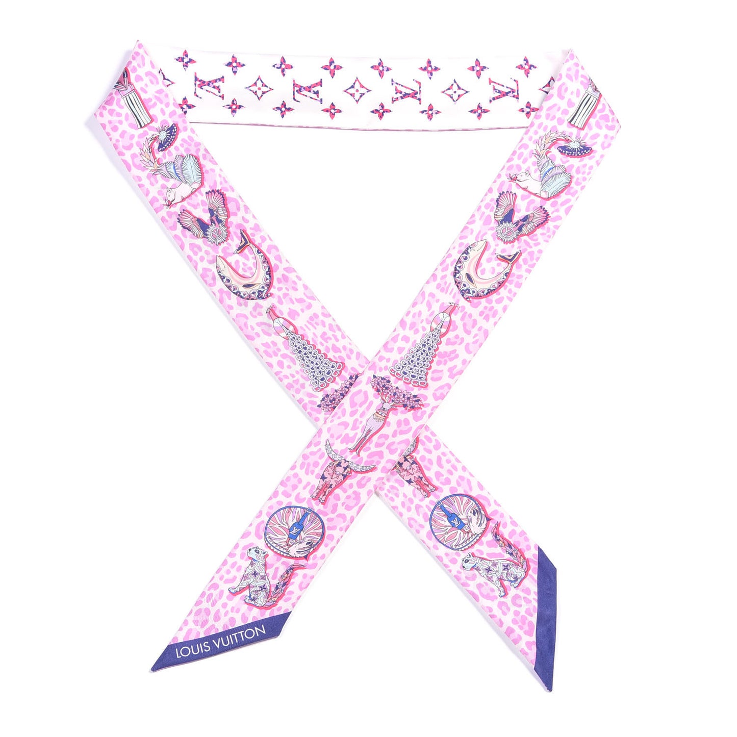 Silk Monogram Bestiary BB Bandeau Rose