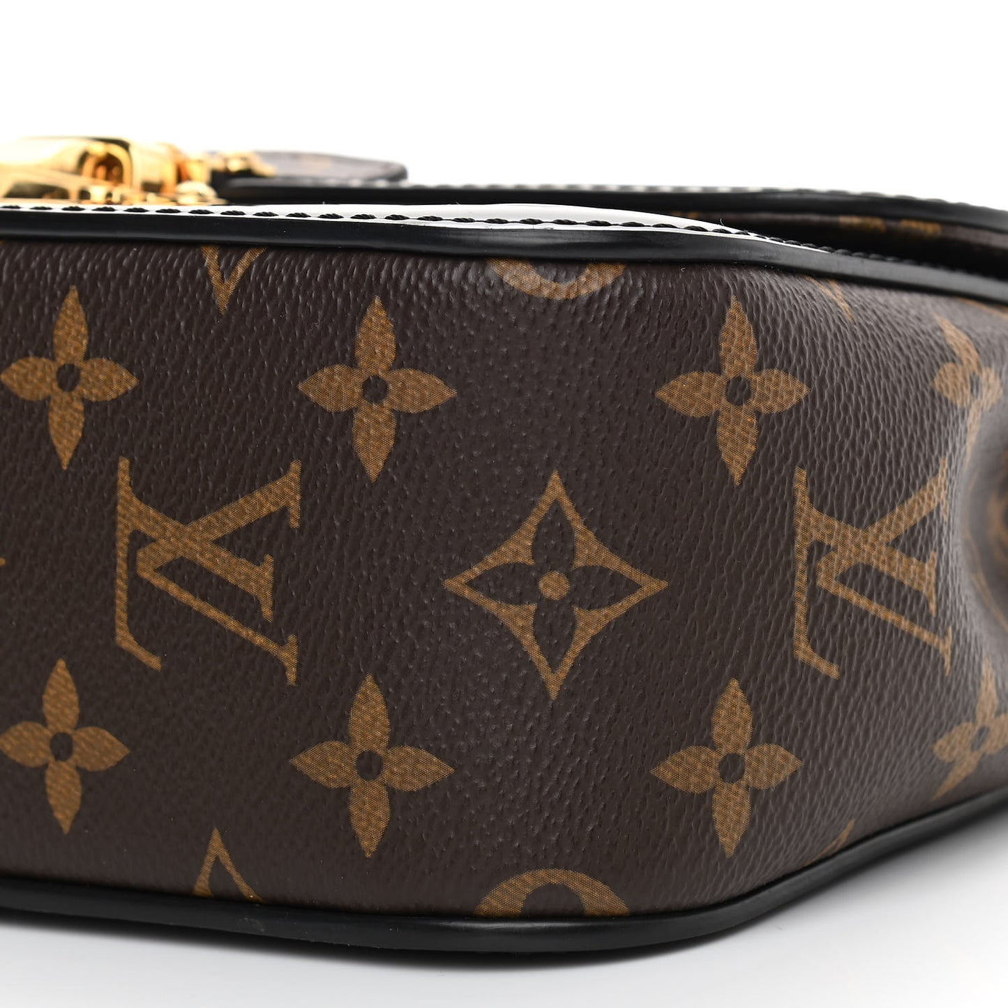 Patent Calfskin Monogram Cherrywood BB Black