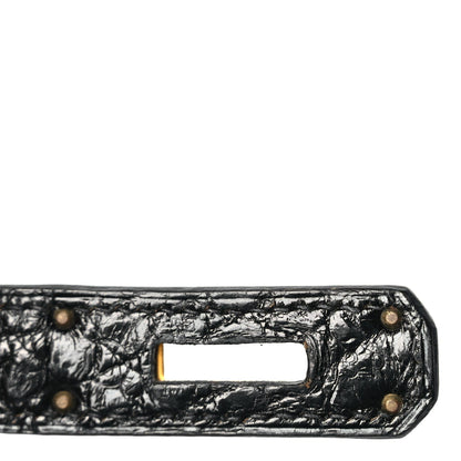 Hermes Shiny Alligator Kelly Sellier 28 Black 6 of 10