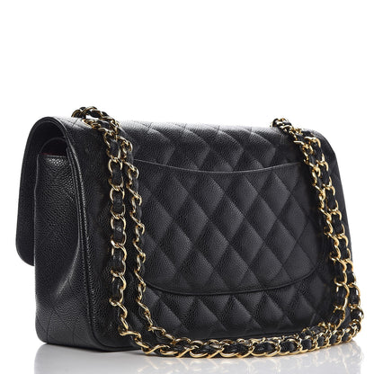 Chanel Caviar Quilted Jumbo Double Flap Black 3 of 9