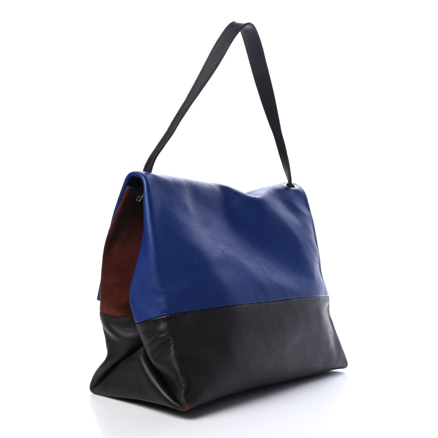 Calfskin Suede All Soft Shoulder Bag Indigo