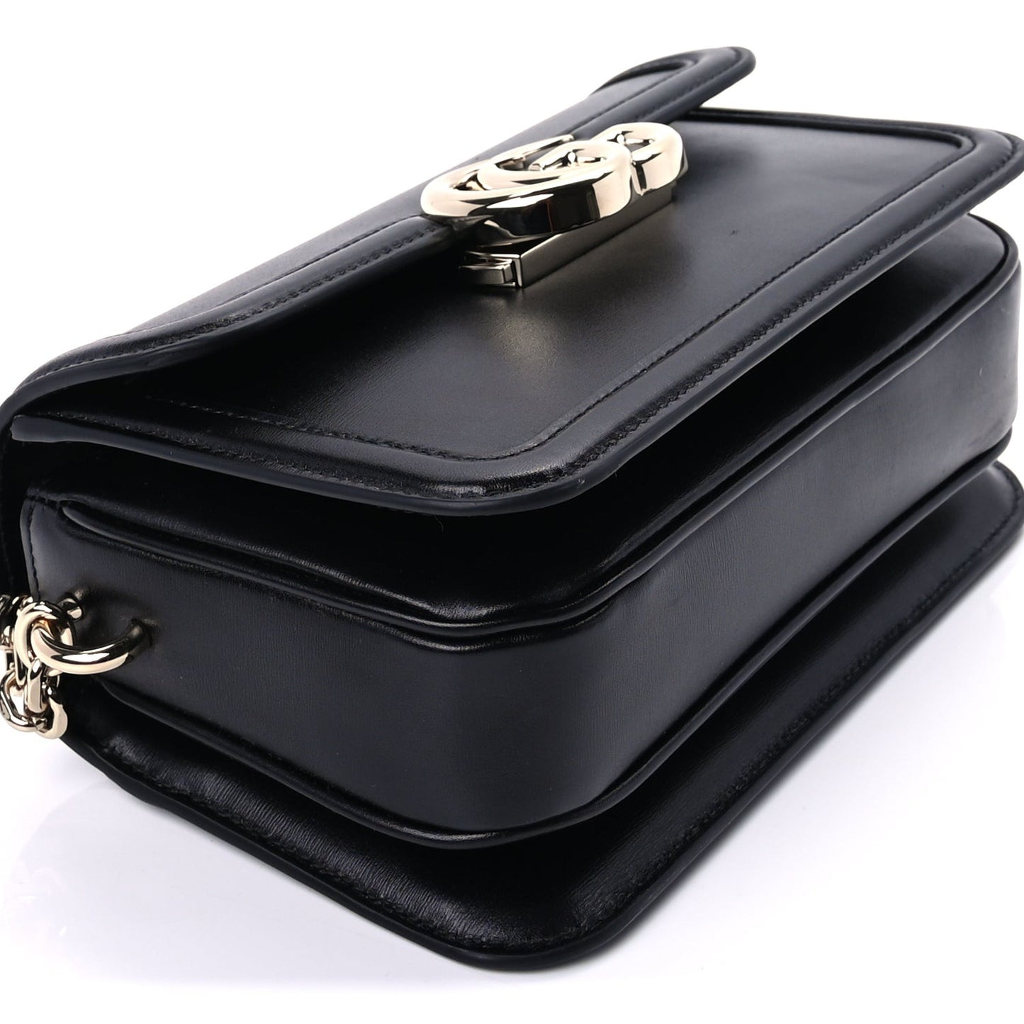 Calfskin Go Small Shoulder Bag  Black
