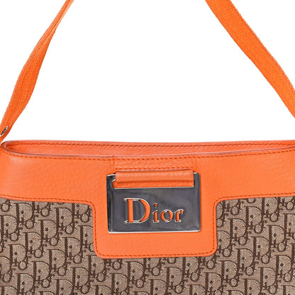 Christian Dior Monogram Shoulder Bag Orange Beige 6 of 7