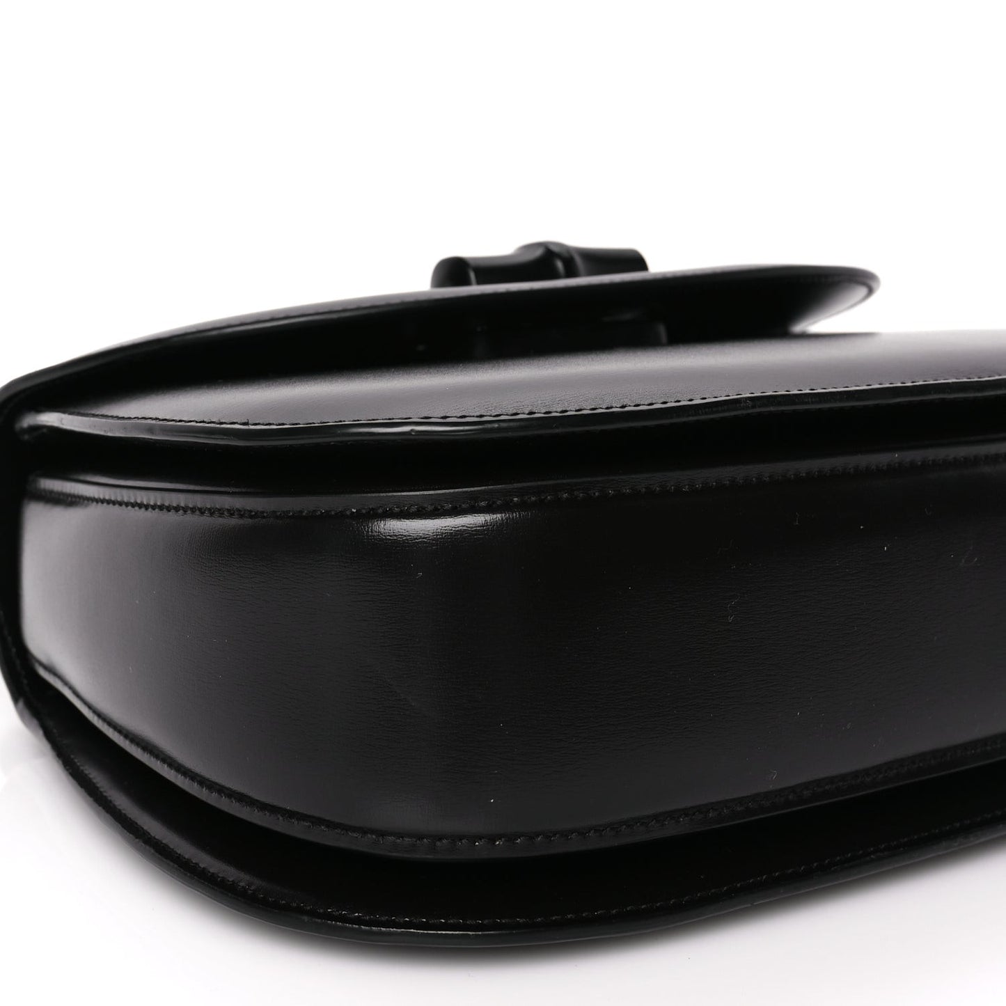 Boarded Dyana Lux Calfskin Web Monochrome Medium Bamboo 1947 Top Handle Bag Black