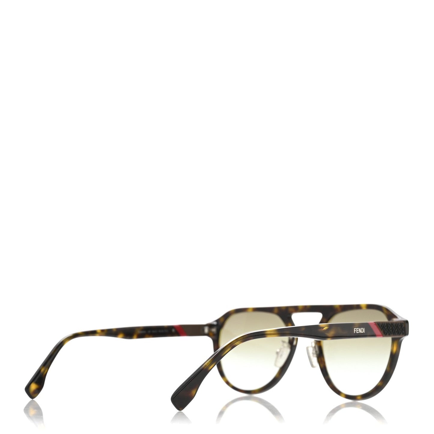 Acetate Aviator Diagonal Sunglasses FE40003U Havana