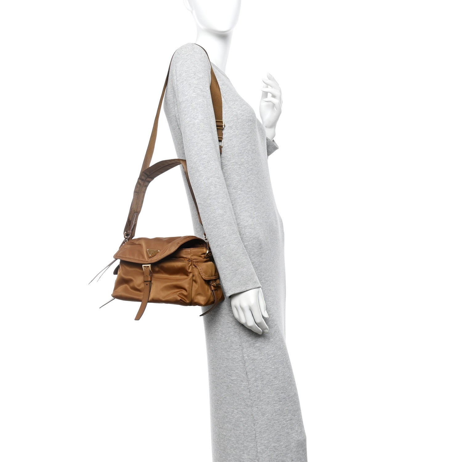 Prada Re-Nylon Medium Explore Shoulder Bag Camel 2 of 11