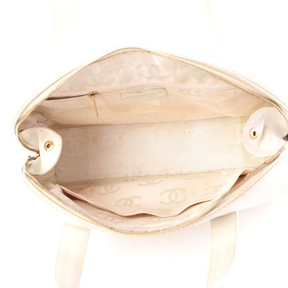 Chanel Calfskin Contrast Stitch Surpique Bowler White 4 of 11