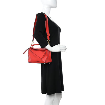 Loewe Calfskin Small Puzzle Bag Scarlet 3 of 10