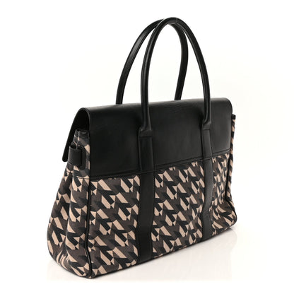 Mulberry Monogram Smooth Calfskin Canvas Print Bayswater  Black 2 of 8