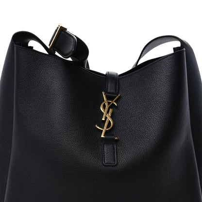 Saint Laurent Supple Calfskin Large Le 5 A 7 Soft Hobo Black 6 of 7