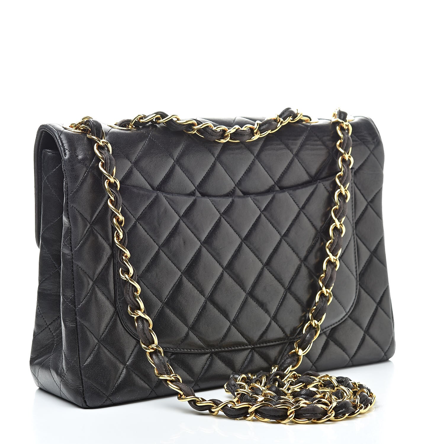 Chanel Lambskin Quilted XL Jumbo Single Flap Black 3 of 21