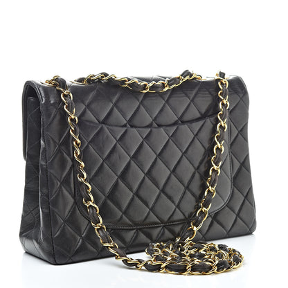 Chanel Lambskin Quilted XL Jumbo Single Flap Black 3 of 21