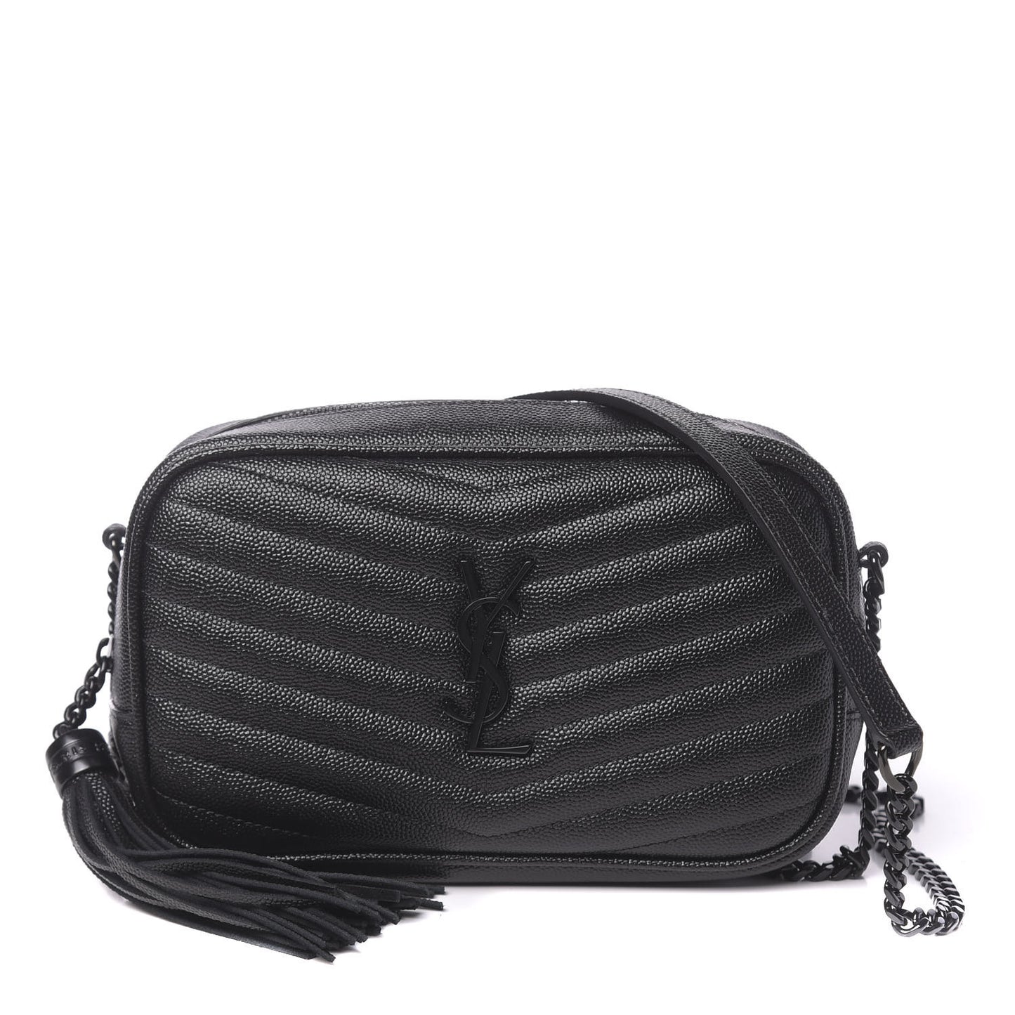 Grain De Poudre Matelasse Monogram Mini Lou Camera Bag Black