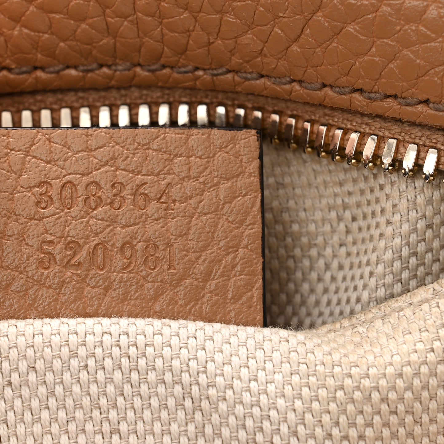 Pebbled Calfskin Small Soho Disco Bag Camelia