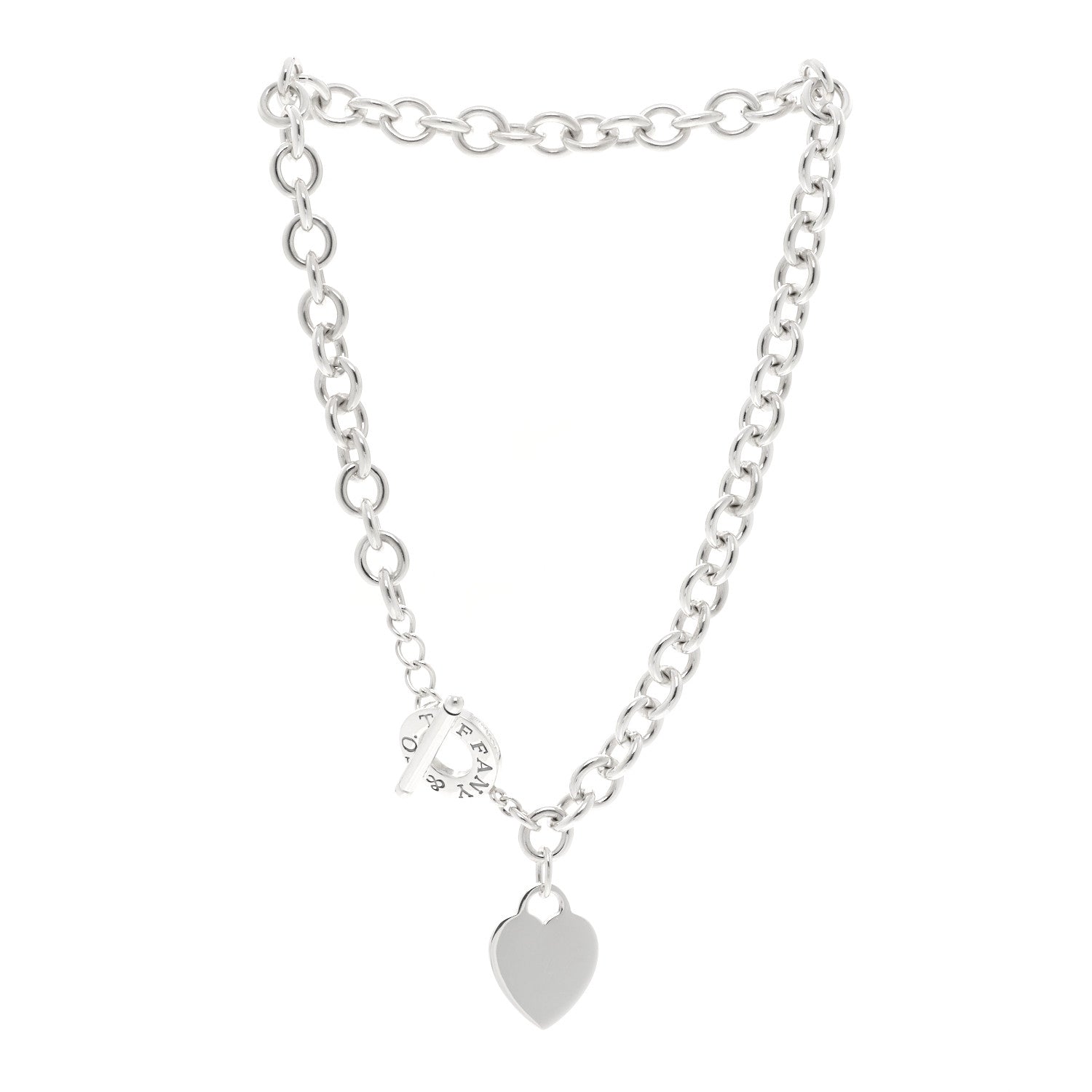 Tiffany Sterling Silver Heart Tag Toggle Necklace 3 of 4