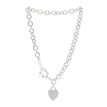 Tiffany Sterling Silver Heart Tag Toggle Necklace 3 of 4