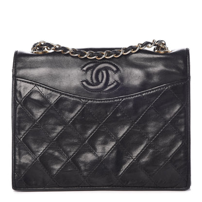 Chanel Lambskin Quilted CC Small Single Flap Black 1 of 16
