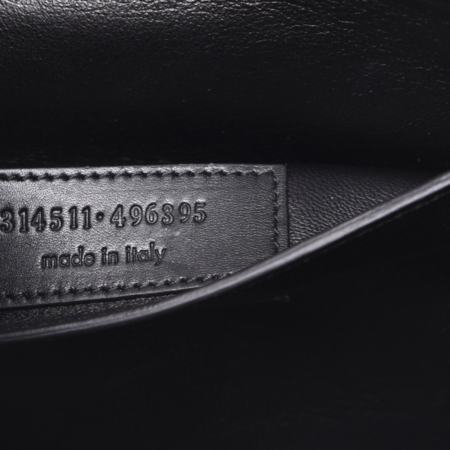 Saint Laurent Calfskin Diagonal Clutch Black 6 of 12