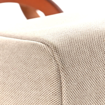 Hermes Toile Vache Calfskin Herbag 30 PM Backpack Natural 9 of 17