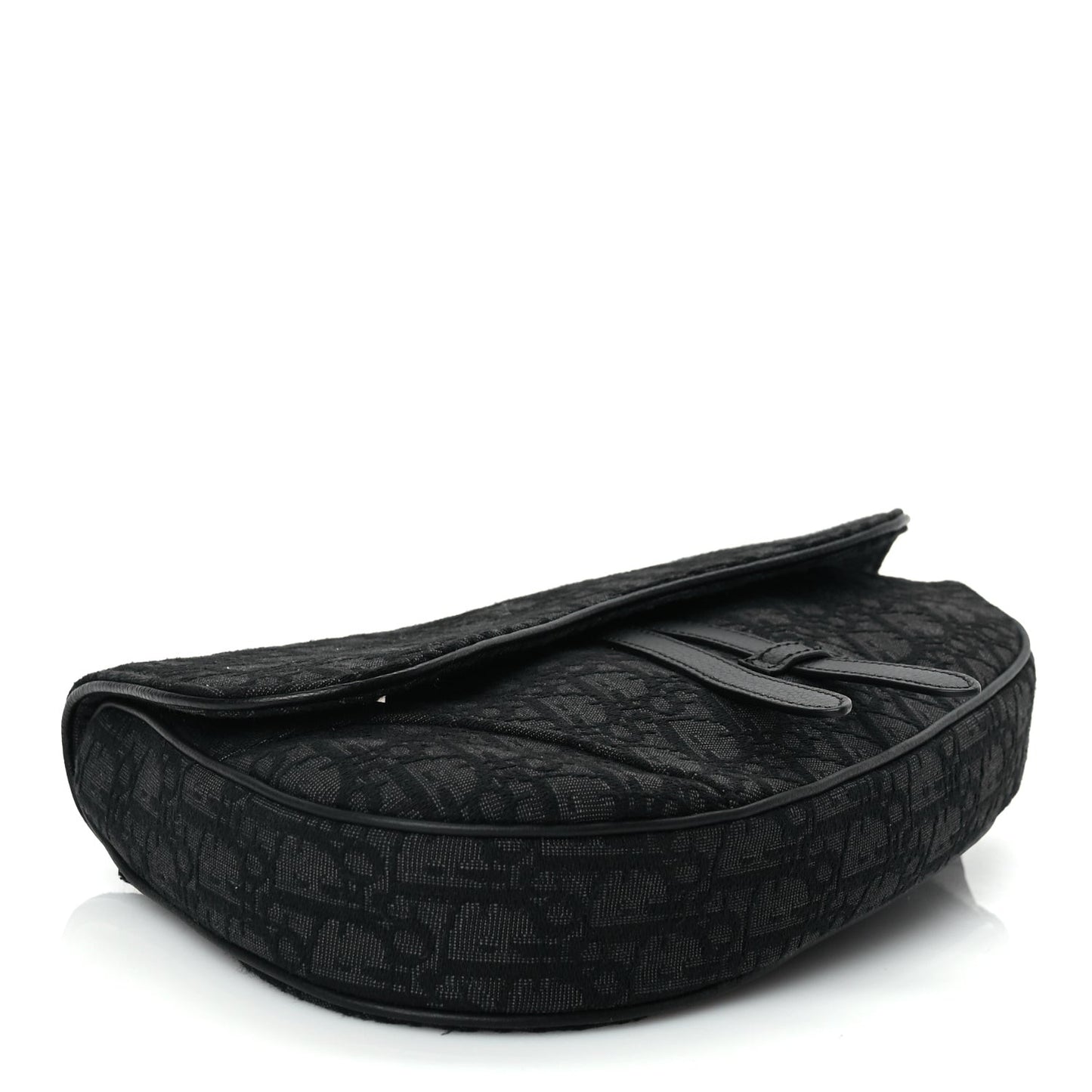 Oblique Mens Saddle Bag Black Blue