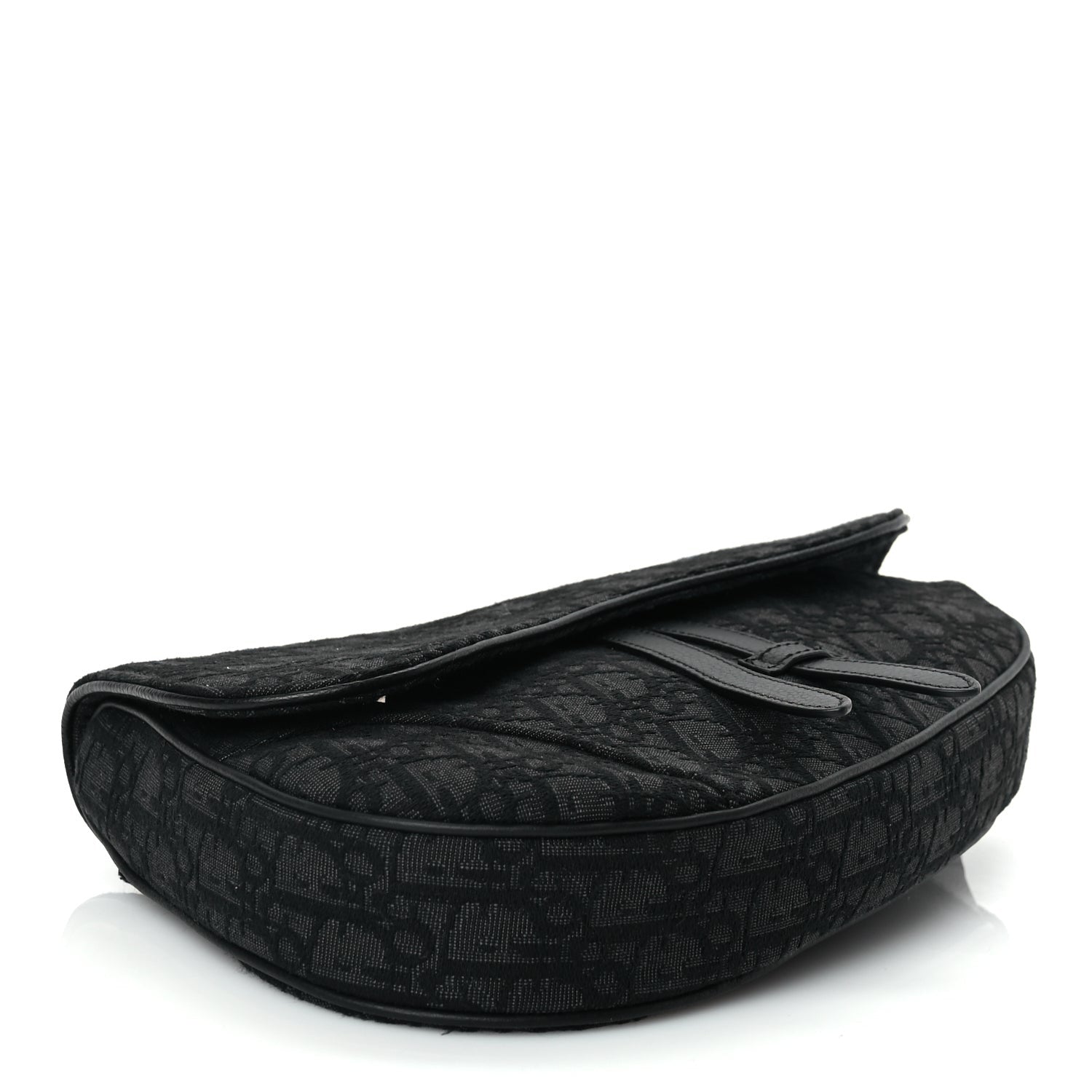 Christian Dior Oblique Mens Saddle Bag Black Blue 3 of 8