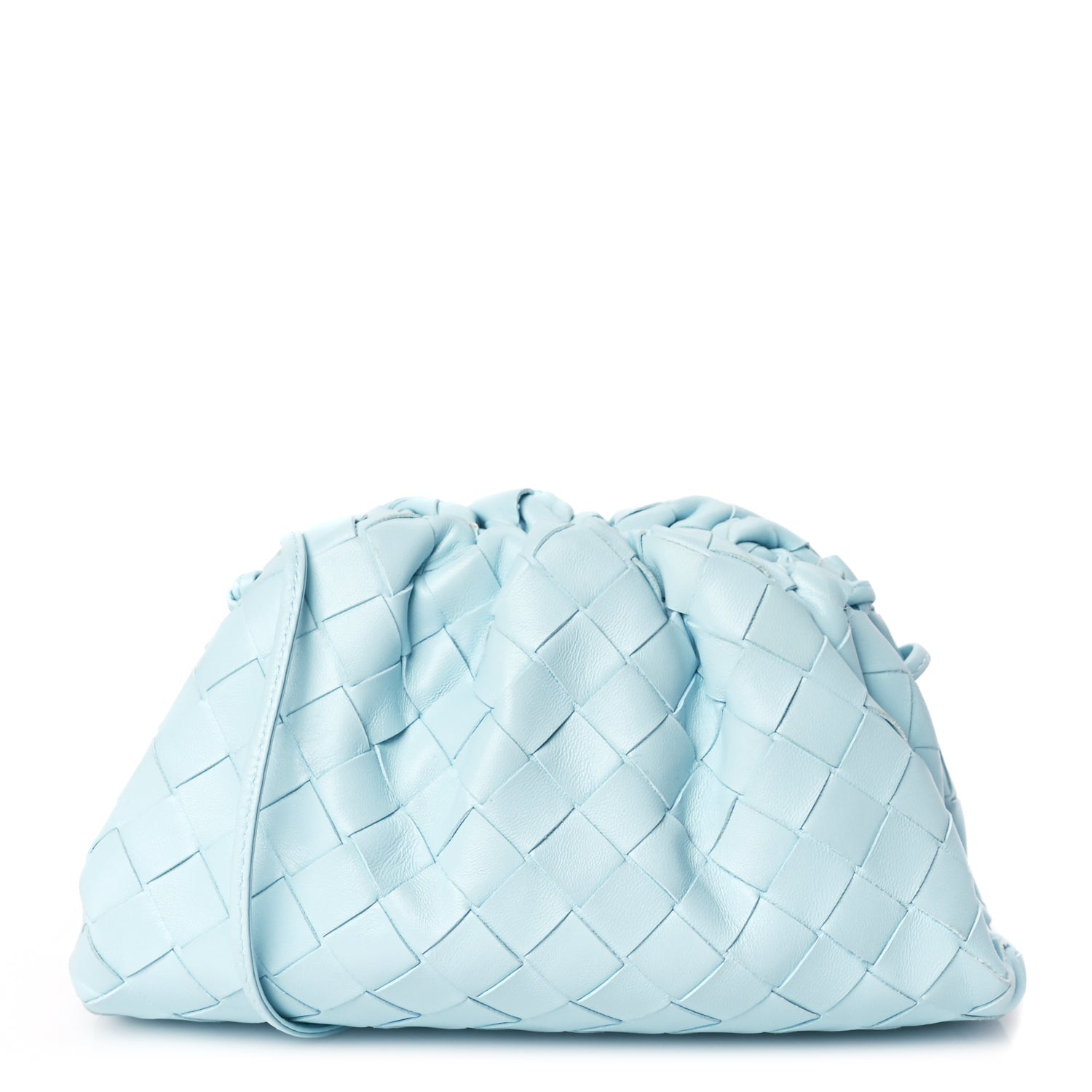 Bottega Veneta Nappa Intrecciato The Mini Pouch Pale Blue 1 of 8