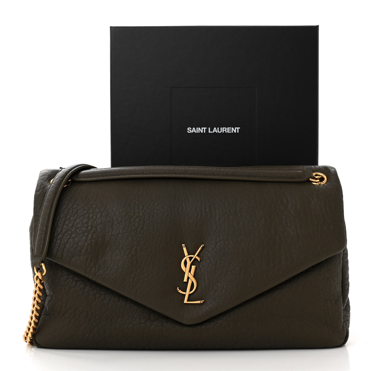 Saint Laurent Grained Lambskin Large Calypso Light Musk 11 of 11