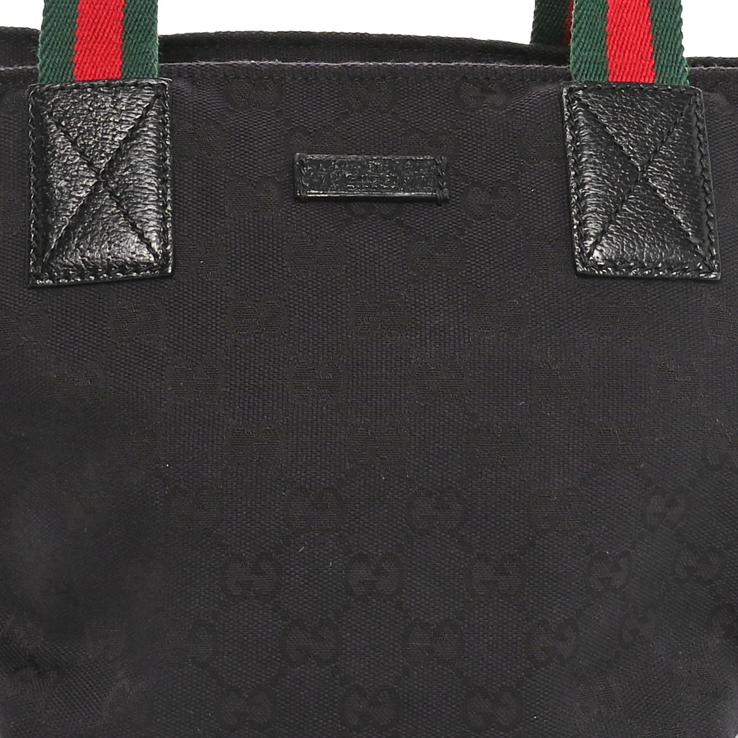 Gucci GG Monogram Small Web Handle Bucket Tote Black 8 of 10