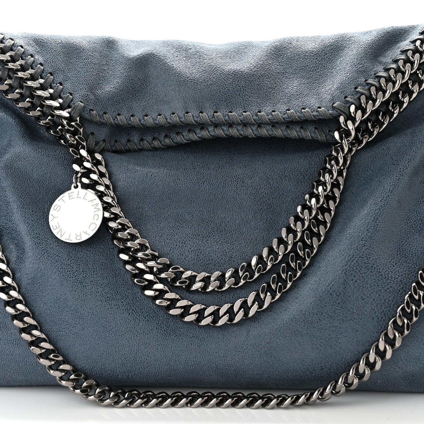 Shaggy Deer Falabella Fold Over Tote Light Blue